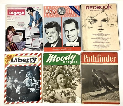 Lot of 6 Vintage Magazines – Redbook, Pathfinder, Liberty, Moody Monthly & More - Image 1 of 4
