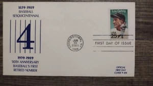 Lou Gehrig 1st Day Of Issue Stamp & Envelope Honoring #4-The 1st Retired # Lou - Picture 1 of 1