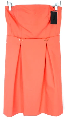 Robe Bijou COP COPINE Femme (EU) 38 Sans Manches Plis Inversés Rouge Mini - Photo 1/4