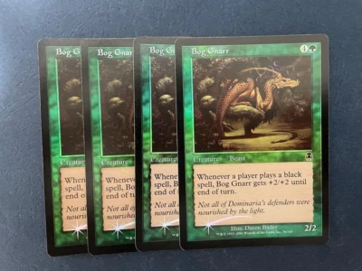 MTG 4X FOIL APOCALYPSE BOG GNARR NM MAGIC THE GATHERING CREATURE COMMON GREEN - Image 1 of 4