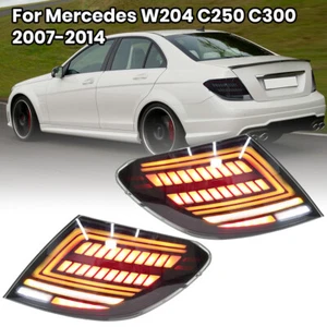 For 2007-2012 2013 2014 Mercedes W204 C250 C300 Smoked LED Tail Light Brake Lamp - Picture 1 of 14