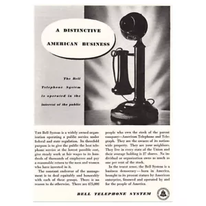 1934 Klingeltelefon: Ein unverwechselbares amerikanisches Geschäft Vintage Printanzeige - Bild 1 von 1