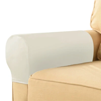 2 Piezas Funda de Cuero PU para Sofá Apoyabrazos Sillas Elásticas Sofá Sofá Brazo Reclinable Foto 1 de 4