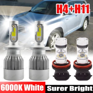 For Toyota Highlander 2008 2009 2010 LED Headlight + Fog Light Combo Bulbs Kit - Picture 1 of 15