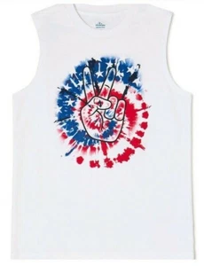 Way to Celebrate 4th of July USA Peace Muscle Tee Tank Top Boys Size L 10-12 - Picture 1 of 3