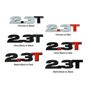 UPR 2.3T ECOBOOST EMBLEM CHROME W BLACK UPR Fits Bronco Ranger Mustang SVO - Picture 1 of 2