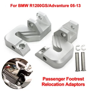 Reposapiés para BMW R1200GS/ADV 05-13 socio descenso reposapiés trasero relocation - Imagen 1 de 13