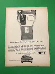 1966 CORVETTE 427 ORIGINAL VINTAGE PRINT AD ADVERTISEMENT 1 PAGE - Picture 1 of 1