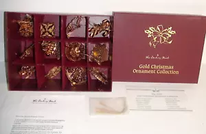 Danbury Mint Oro Adorno Navidad Colección 2002 23kt Plato COMPLETO - Imagen 1 de 7
