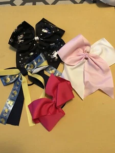 Variety (4) Stylish BACK TO SCHOOL BOUTIQUE HAIR BOW Hair Tie Made Bows Handmade - Picture 1 of 2