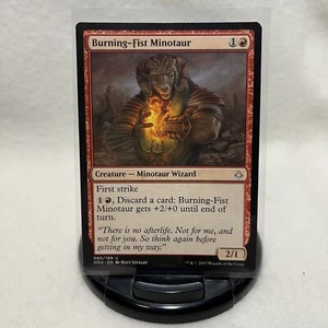 MTG Magic the Gathering Burning-Fist Minotaur 85/257 Hour of Devastation LP - Picture 1 of 2