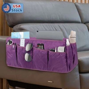 14 Pockets Sofa Arm Rest TV Remote Control Tidy Organizer Holder Chair Couch Bag - Picture 1 of 6