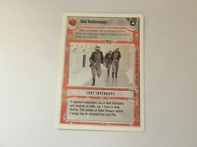 Decipher Inc - Star Wars "REBEL REINFORCEMENTS" 1995 CCG Trading Card - white - Image 1 of 2