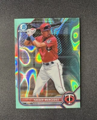 2022 Bowman Chrome Draft Yasser Mercedes Aqua Lava /199 Minnesota Twins  - Image 1 of 3