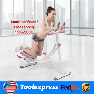 Ab Workout Equipment Adjustable Ab Machine Full Body Workout Home Gym Strength - Picture 1 of 18