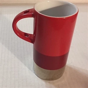STARBUCKS 2014 8OZ. ESPRESSO VERISMO  MUG 2 TONE RED WITH METALLIC BAND - Picture 1 of 5
