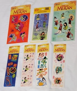 7 paquetes de pegatinas vintage selladas de Disney Mulan - Imagen 1 de 4