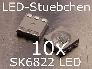 10x SK6822- 5050 RGB LED mit integriertem WS2811 Treiber IC - Bild 1 von 1