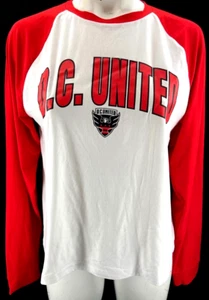 NEW D.C. United MLS Concepts Sport LS White Red Baseball Tee T-Shirt Women's M - Picture 1 of 8
