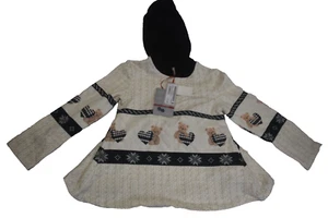 Camisa con capucha Lapin House Girl colección invierno corazón peluche manga larga 5A EE. UU. 5T - Imagen 1 de 9