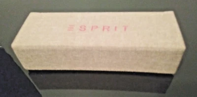 ESPIRIT Eyeglass Case Khaki Beige tan Canvas Semi Hard Magnetic Snap rectangle - Image 1 of 4