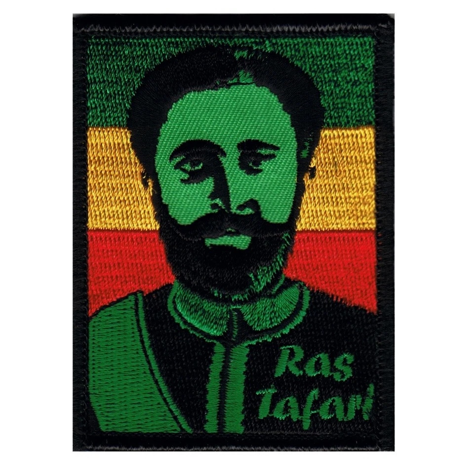Ras Tafari Patch - Haile Selassie I, Rastafari, Ethiopia, Emporer 3" (Iron on) - Image 1 of 1