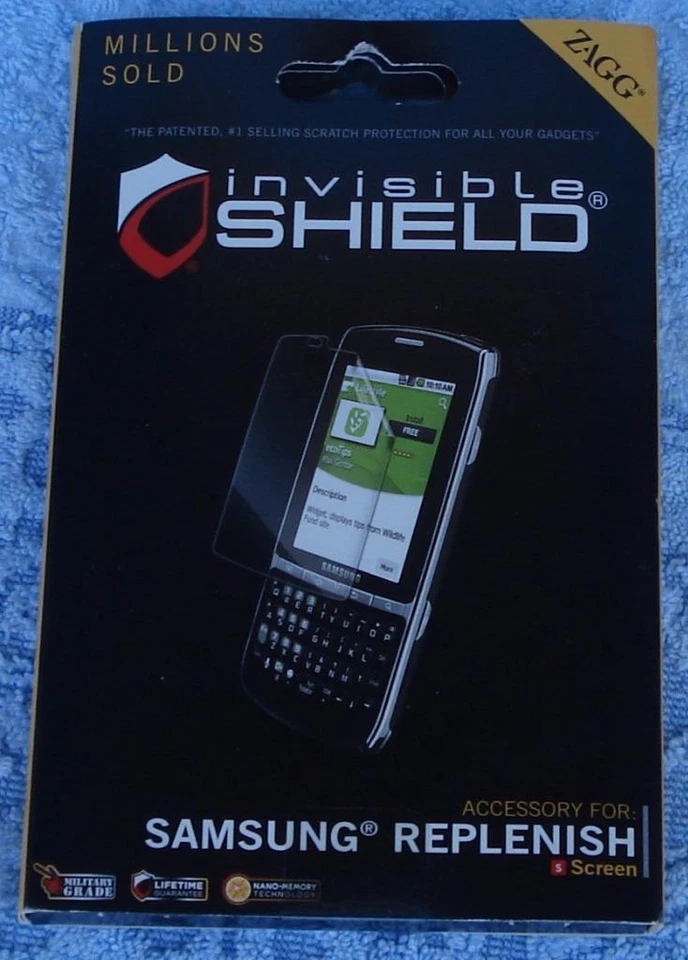 Protector invisible Zagg para Samsung Replenish - Protección contra arañazos - TOTALMENTE NUEVO Foto 1 de 1