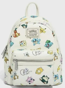Brand New Loungefly Pokemon Gen 1 AOP Cream Classic Mini Backpack - Picture 1 of 4
