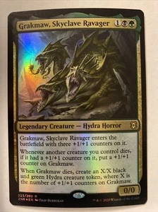 MTG Grakmaw, Skyclave Ravager Zendikar Rising 223/280 Foil Raro quasi nuovo - Foto 1 di 2