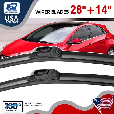 Limpiaparabrisas delantero gancho en J apto para Nissan Sentra 2013-2018 28"+14" Foto 1 de 4