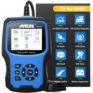 ANCEL BM700 Battery Registration Tool Fit for BMW Full Diagnostic Tool Oil Reset - Foto 1 di 20