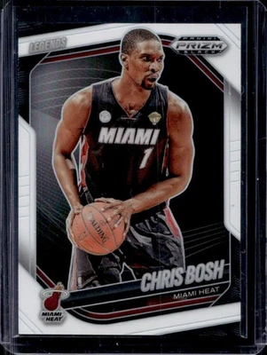 Prizm Black Chris Bosh Legends 2024-25 White Prizms #102/175 Heat Foto 1 de 2