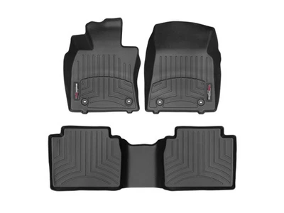 WeatherTech FloorLiner 适用于 2019 - 2025 雷克萨斯 ES 混合杆 - 第一排和第二排,黑色 — 第 1/4 张图片