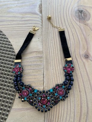 Kate Spade Women's Luminous Vintage Leather Crystal/Pearl Statement Necklace - Image 1 of 3