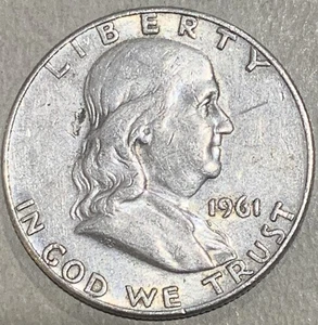 1961-D Franklin Half Dollar Silber 50c - Bild 1 von 2