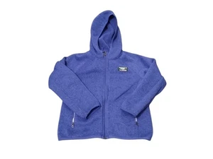 Giacca LL Bean bambino ragazzo grande 6/7 blu felpa con cappuccio zip intera cappotto - Foto 1 di 7