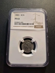 1883 3CN Three Cent Nickel NGC PF 61 - Picture 1 of 4
