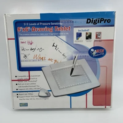 DigiPro Drawing Tablet WP8060 8" x 6" USB Graphics Cordless New Factory Sealed - Image 1 of 4