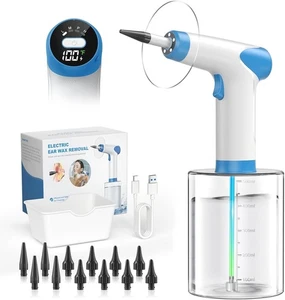 Ear Wax Removal Kit,2025 Electric Ear Cleaner with 12 Cleaning Modes Water Temp - Picture 1 of 8