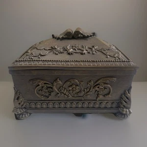 Viktorianischer kunstvoll geschnitzter anglo-indischer massiver Schmuck 10”x4,75” Gw6 - Bild 1 von 9