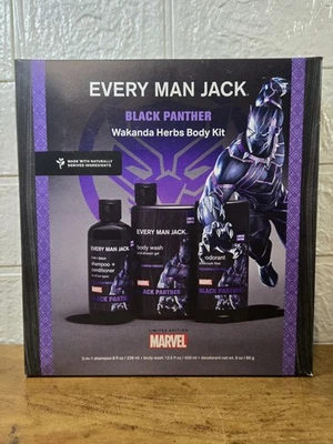 Every Man Jack BLACK PANTHER Wakanda Herbs Body Kit, Limited Edition, New - Image 1 of 3