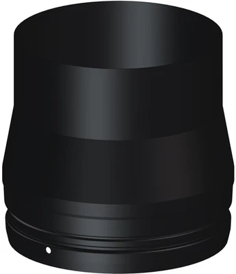 6" - 5" Decreaser Adaptor Single Wall stove Flue Pipe 150mm - 125mm Black - Image 1 of 2