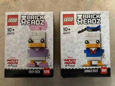 LEGO BrickHeadz Donald Duck & Daisy Duck 40377 & 40476 Brand New & Sealed  - Image 1 of 2