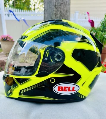 Casco facial completo Bell Vortex Manifest/verde lima y negro/visera transparente/talla grande Foto 1 de 4