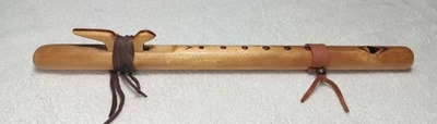 Vintage 80's Odell Borg Native American Style Flute High Spirit, birch, key of C - image 1 of 4