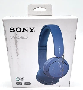 New Sony WH-CH520 Wireless Rechargeable Over The Ear Headphones - Blue - Picture 1 of 3