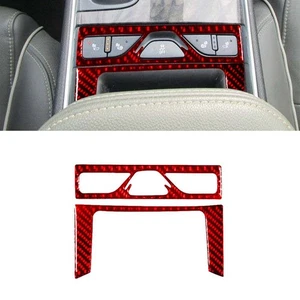 For Chevrolet Impala 2014-20 Red Carbon Fiber Interior Seat Button Panel Cover  - Picture 1 of 11