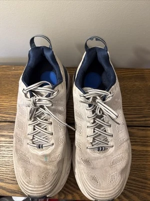 Hoka One One Bondi 6 Women 9 D Wide Running Shoes Blue Lunar Nimbus Sneakers - Image 1 of 4