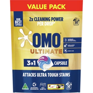 OMO Ultimate 3 in 1 Laundry Capsules 100 Pack ( 2 X 50 Packs ) - Picture 1 of 1