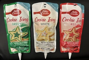 Betty Crocker Decorating Cookie Icing - 3 Pack- Red, Green & White (7 oz -each) - Picture 1 of 5